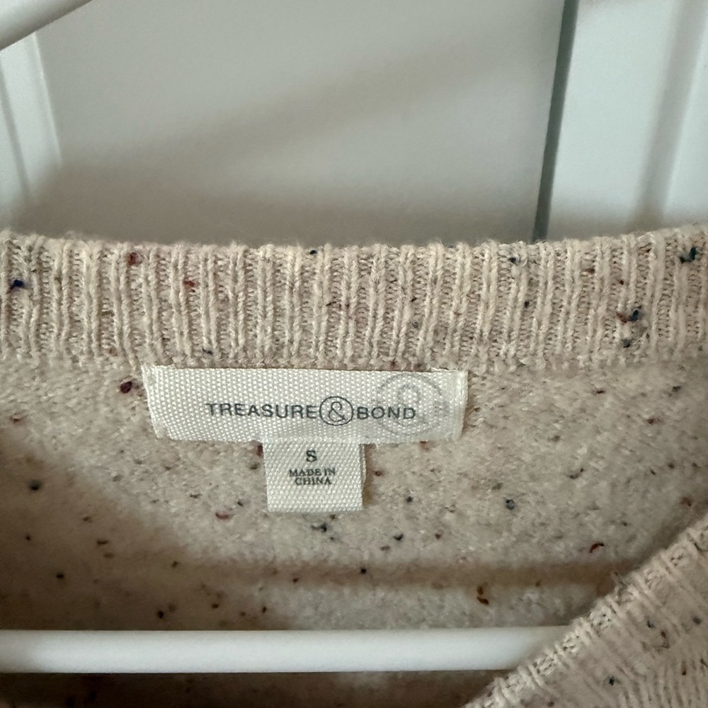 Treasure & Bond Women's Speckled Cream Sweater